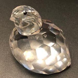 Vintage Retired Swarovski Crystal Quail 2 1/2x2